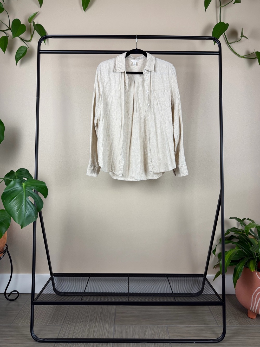 Caslon Relaxed Button-Down Shirt in Cream